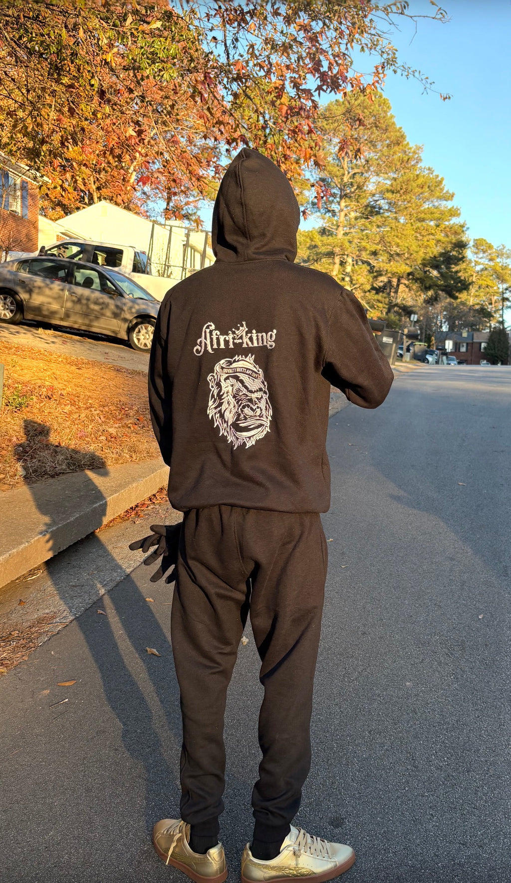Black Gorilla  hoodie set