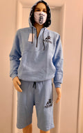 SKY BLUE HOODIE SHORT